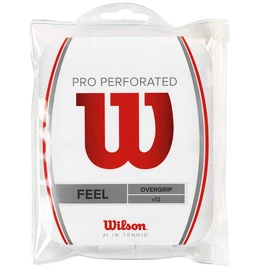 Nastro protezione racchetta Wilson Pro Overgrip Perforated White (12 Pack)