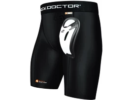 Pantaloncini con sospensorio Shock Doctor BioFlex Cup Black Senior