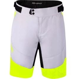 Pantaloncini da ciclismo da uomo Force Storm grey/yellow