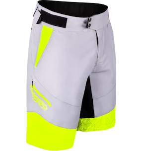 Pantaloncini da ciclismo da uomo Force  Storm grey/yellow S