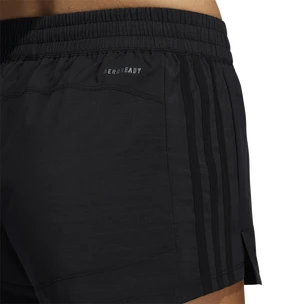 Pantaloncini da donna adidas  Pacer 3-Stripes Woven Heather Shorts Black L