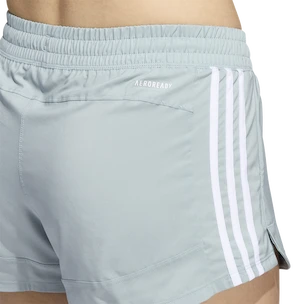 Pantaloncini da donna adidas  Pacer Woven 3-Stripes Magic Grey XS