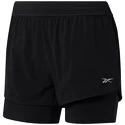 Pantaloncini da donna Reebok  Epic 2in1 Run black