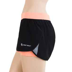 Pantaloncini da donna Sensor  Trail Black/Orange