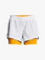 Pantaloncini da donna Under Armour  Iso-Chill Run 2N1 Short-WHT