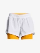 Pantaloncini da donna Under Armour  Iso-Chill Run 2N1 Short-WHT L