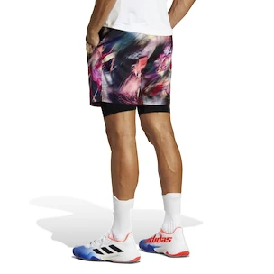 Pantaloncini da uomo adidas  Melbourne Ergo Tennis Graphic Shorts Multicolor/Black XXL