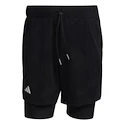 Pantaloncini da uomo adidas  Melbourne Tennis Two-in-One 7-inch Shorts Black XXL