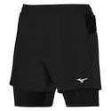 Pantaloncini da uomo Mizuno  ER 5.5 2in1 Short Black S