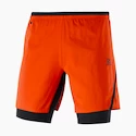 Pantaloncini da uomo Salomon Cross Twinskin Shorts Fiery Red XL