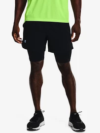 Pantaloncini da uomo Under Armour LAUNCH 5'' 2-IN-1 SHORT-BLK