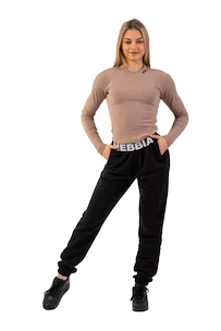 Pantaloni tuta da donna Nebbia  Iconic Mid-Waist Sweatpants 408 black