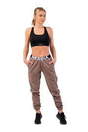 Pantaloni tuta da donna Nebbia Iconic Mid-Waist Sweatpants 408 brown