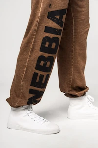 Pantaloni tuta da uomo Nebbia  Washed-off Gym Sweatpants Baggy Style GYM BRO Ligth Brown