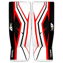 Paragambe portiere per hockey BRIAN'S Iconik X White/Black/Red Intermediate