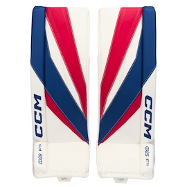 Paragambe portiere per hockey CCM Axis F5 White/Red/Blue Junior