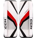 Paragambe portiere per hockey CCM YTflex 3 White/White/Red/Black Youth 20 pollici