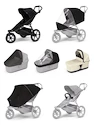 Passeggino sportivo Thule Urban Glide 3 Black + Bassinet Soft beige SET 7in1