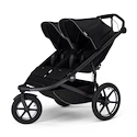 Passeggino sportivo Thule Urban Glide 3 Double Black + 2x Barra di sicurezza + Protezione antipioggia + Rete anti-zanzare