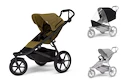 Passeggino sportivo Thule Urban Glide 3 Nutria green + Barra di sicurezza + Protezione antipioggia