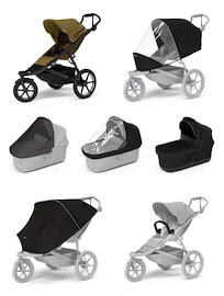 Passeggino sportivo Thule Urban Glide 3 Nutria green + Bassinet Black SET 7in1