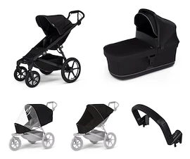 Passeggino urbano Thule Urban Glide 4-wheel Black + Bassinet Black SET 5in1