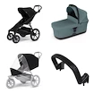 Passeggino urbano Thule Urban Glide 4-wheel Black + Bassinet Mid blue SET 4in1