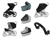 Passeggino urbano Thule Urban Glide 4-wheel Black + Bassinet Mid blue SET 7in1