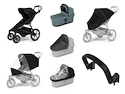 Passeggino urbano Thule Urban Glide 4-wheel Black + Bassinet Mid blue SET 7in1