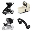 Passeggino urbano Thule Urban Glide 4-wheel Black + Bassinet Soft beige SET 4in1