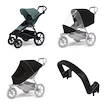 Passeggino urbano Thule Urban Glide 4-wheel Mid blue + Barra di sicurezza + Protezione antipioggia + Rete anti-zanzare