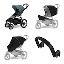 Passeggino urbano Thule Urban Glide 4-wheel Mid blue + Barra di sicurezza + Protezione antipioggia + Rete anti-zanzare