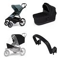 Passeggino urbano Thule Urban Glide 4-wheel Mid blue + Bassinet Black SET 4in1