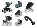 Passeggino urbano Thule Urban Glide 4-wheel Mid blue + Bassinet Mid blue SET 7in1