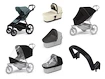 Passeggino urbano Thule Urban Glide 4-wheel Mid blue + Bassinet Soft beige SET 7in1