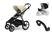 Passeggino urbano Thule Urban Glide 4-wheel Soft beige + Barra di sicurezza + Protezione antipioggia