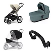 Passeggino urbano Thule Urban Glide 4-wheel Soft beige + Bassinet Mid blue SET 4in1