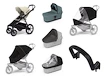 Passeggino urbano Thule Urban Glide 4-wheel Soft beige + Bassinet Mid blue SET 7in1