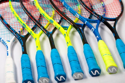 Racchetta da squash Salming  Fusione Powerlite Racket Blue/Yellow