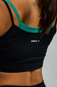 Reggiseno da donna Nebbia  Double Layer Light-Support Sports Bra black