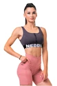 Reggiseno da donna Nebbia  Smart zip sports bra marron