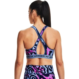 Reggiseno da donna Under Armour Crossback Mid Print Blue