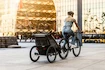 Rimorchio bici bambini Thule Chariot Lite double Aluminum/Agave