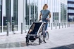 Rimorchio bici bambini Thule Chariot Lite double Aluminum/Agave