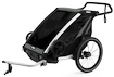 Rimorchio bici bambini Thule Chariot Lite double Aluminum/Agave