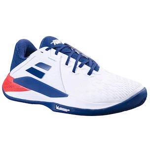 Scarpe da tennis da uomo Babolat Propulse Fury 3 Clay Men White/Estate Blue