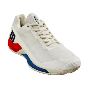 Scarpe da tennis da uomo Wilson Rush Pro 4.0 Clay Snow White/Wilson Red