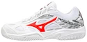 Scarpe da tennis per bambini Mizuno  Breakshot 3 CC White/IgnititonRed  EUR 32,5