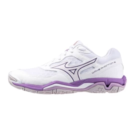 Scarpe indoor da donna Mizuno Wave Phantom 3 White/Patrician Purple/Quince