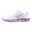 Scarpe indoor da donna Mizuno  Wave Phantom 3 White/Patrician Purple/Quince  EUR 38,5